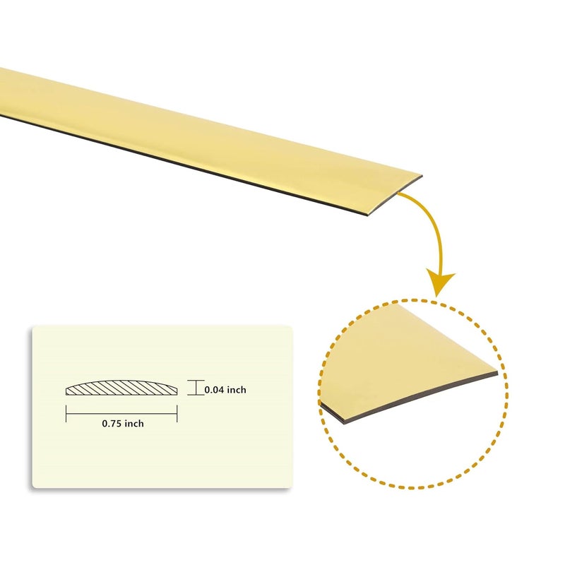 SICCOMA Peel and Stick Molding Trim Flexible Self Adhesive Mirror Border Mirror Like Finish Decorative Trim for Wall, Mirror, Door, Wardrobe, Gap Sealing (3/4 in X 16.4 FT, Gold) - Image 5